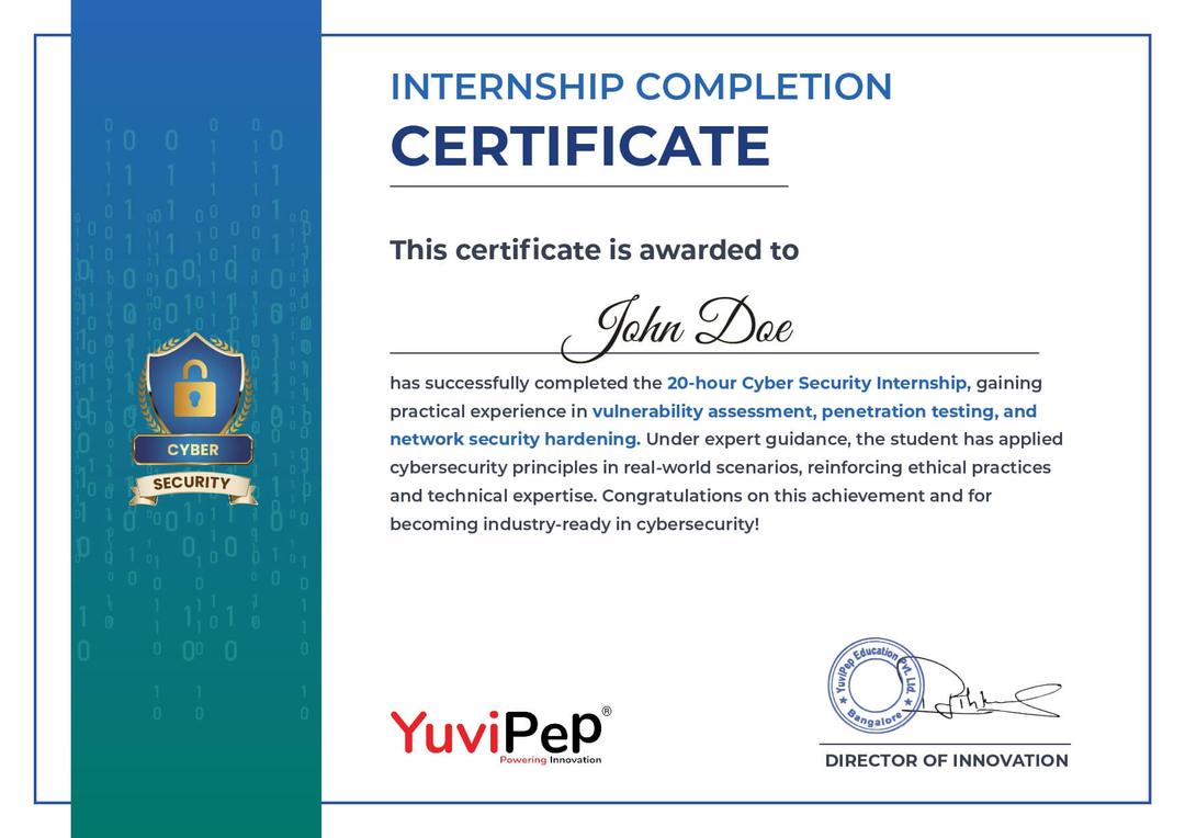 Internship Completion Certificate